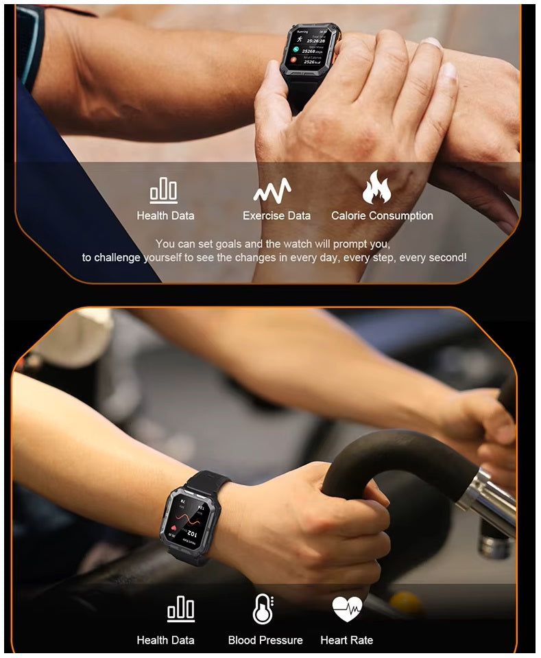 Smartwatch Deportivo C20Pro 1,83” HD | Llamadas BT, IP68, 123 Modos Deportivos, Monitor Salud, Batería 380mAh