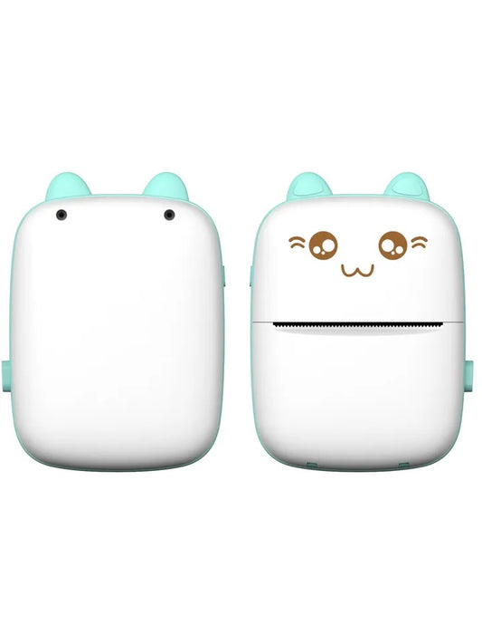 Mini Impresora Térmica Portátil de etiquetas Inalámbrica con Adhesivo Celeste