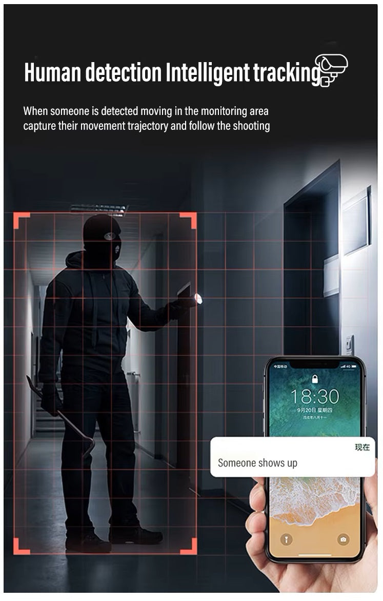 Cámara de Seguridad WiFi 1080P Visión Nocturna Rotación 360° IP66
