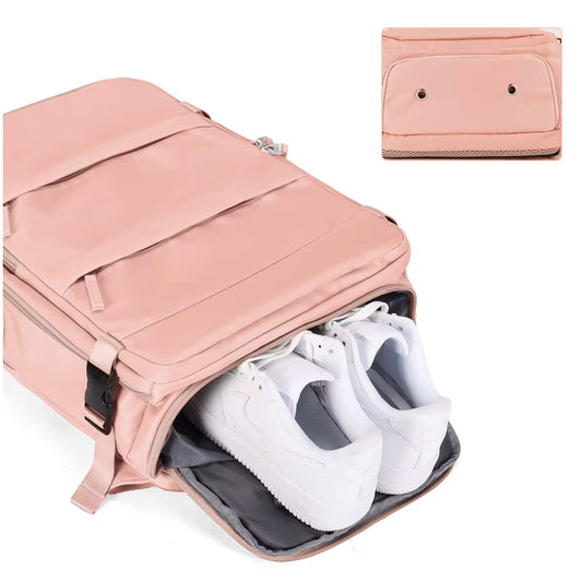 Mochila Femenina Impermeable de Gran Capacidad con Puerto USB