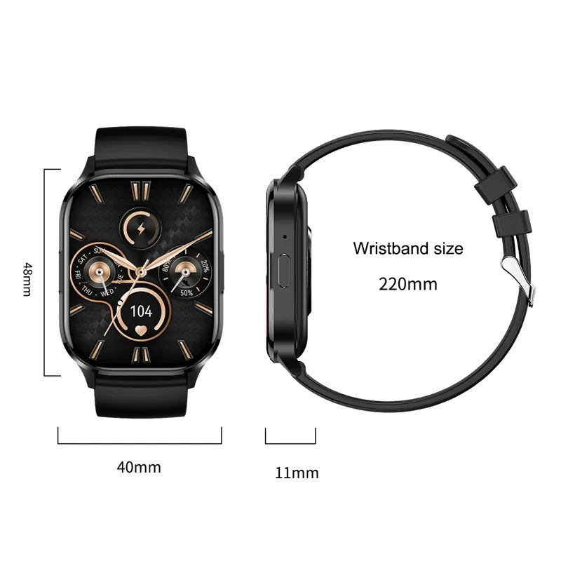 Smartwatch Pantalla AMOLED 2.01 Monitor de Ritmo Cardíaco