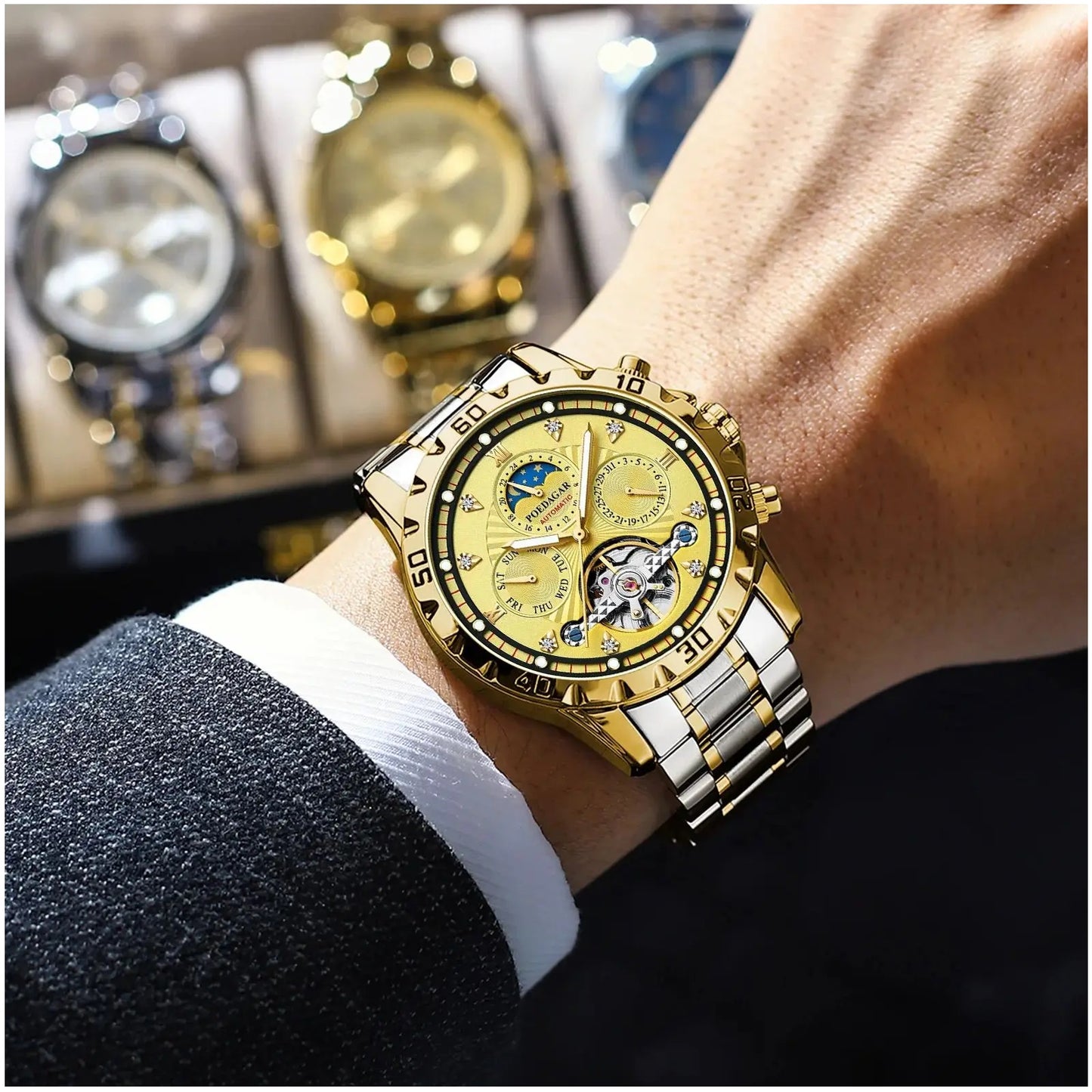 Reloj Automático Mecánico para Hombre Visualización Completa