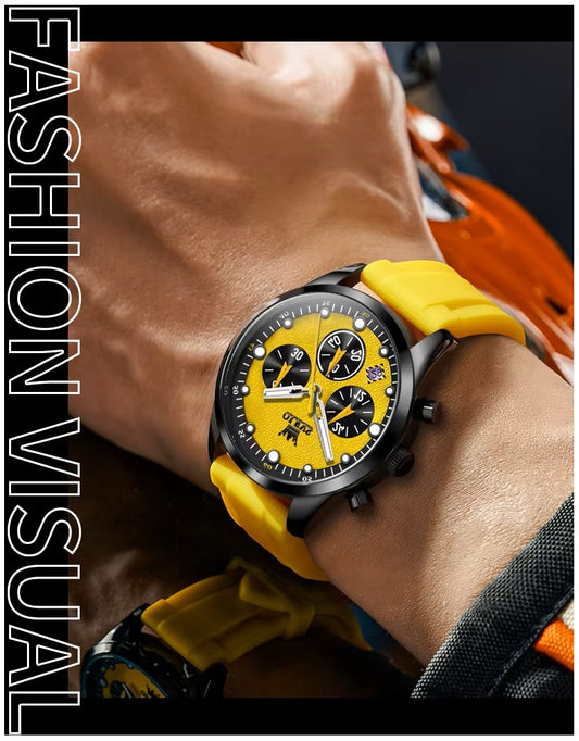 Reloj Deportivo Multifuncional para Hombre con Cronógrafo, Calendario