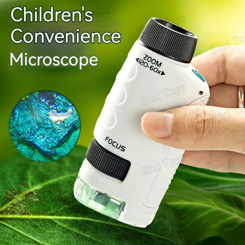 Microscopio 3 en 1 Educativo Infantil 120X Luz LED Integrado