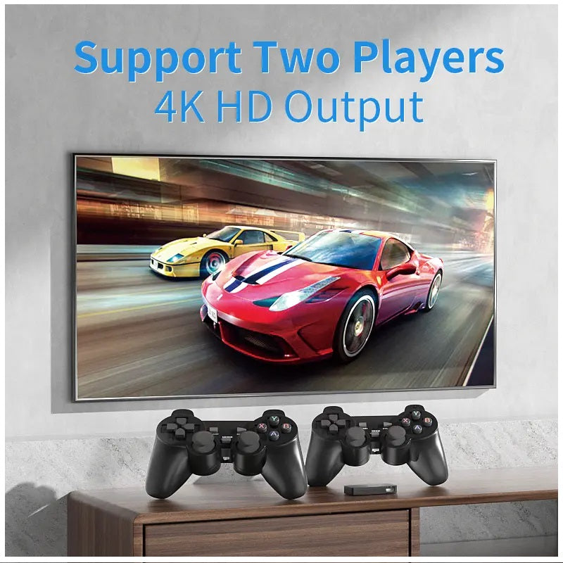 Consola de Videojuegos Stick 4K 10 mil Juegos 2 Controles Inalámbricos
