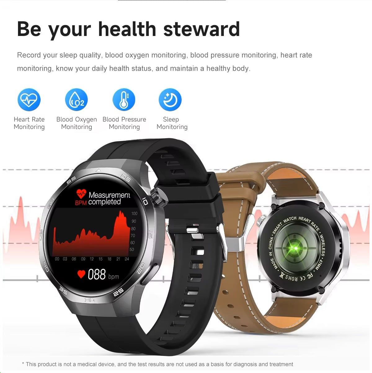 Smartwatch GT5 Deportivo Multifuncional Compatible IOS Android IP68