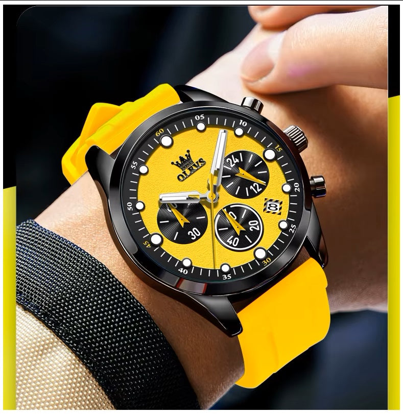 Reloj Deportivo Multifuncional para Hombre con Cronógrafo, Calendario