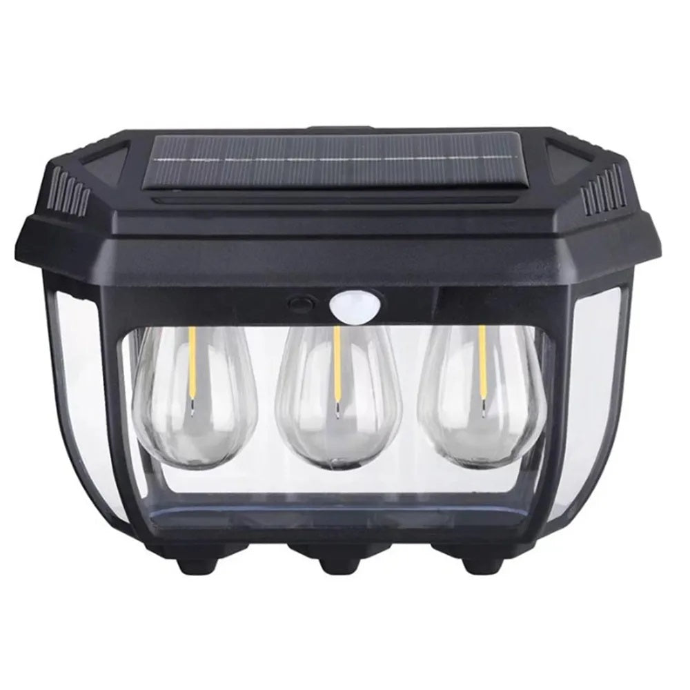 Lámpara Pared Solar Sensor de Movimiento Resistente al Agua Luz LED
