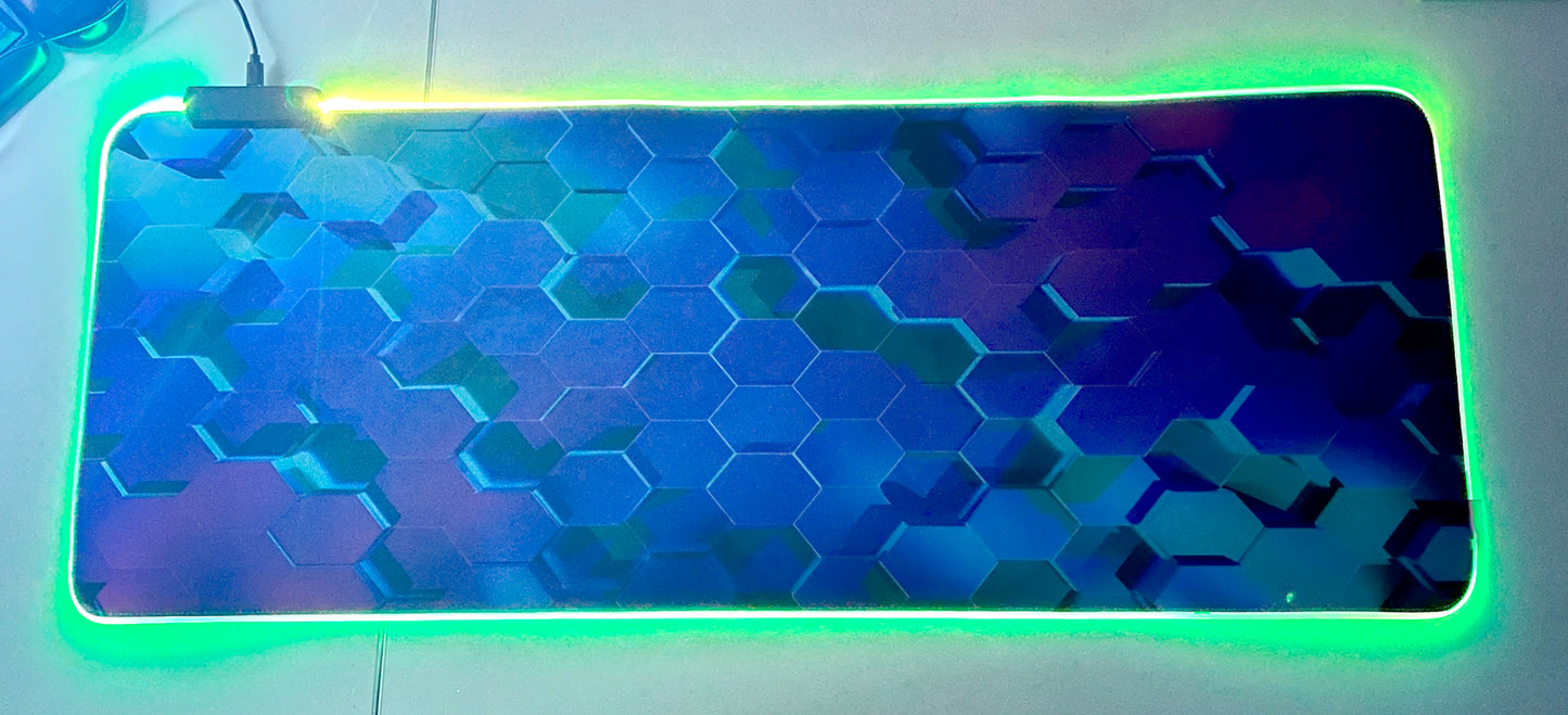 Mousepad Gamer Led RGB USB 80X30cm