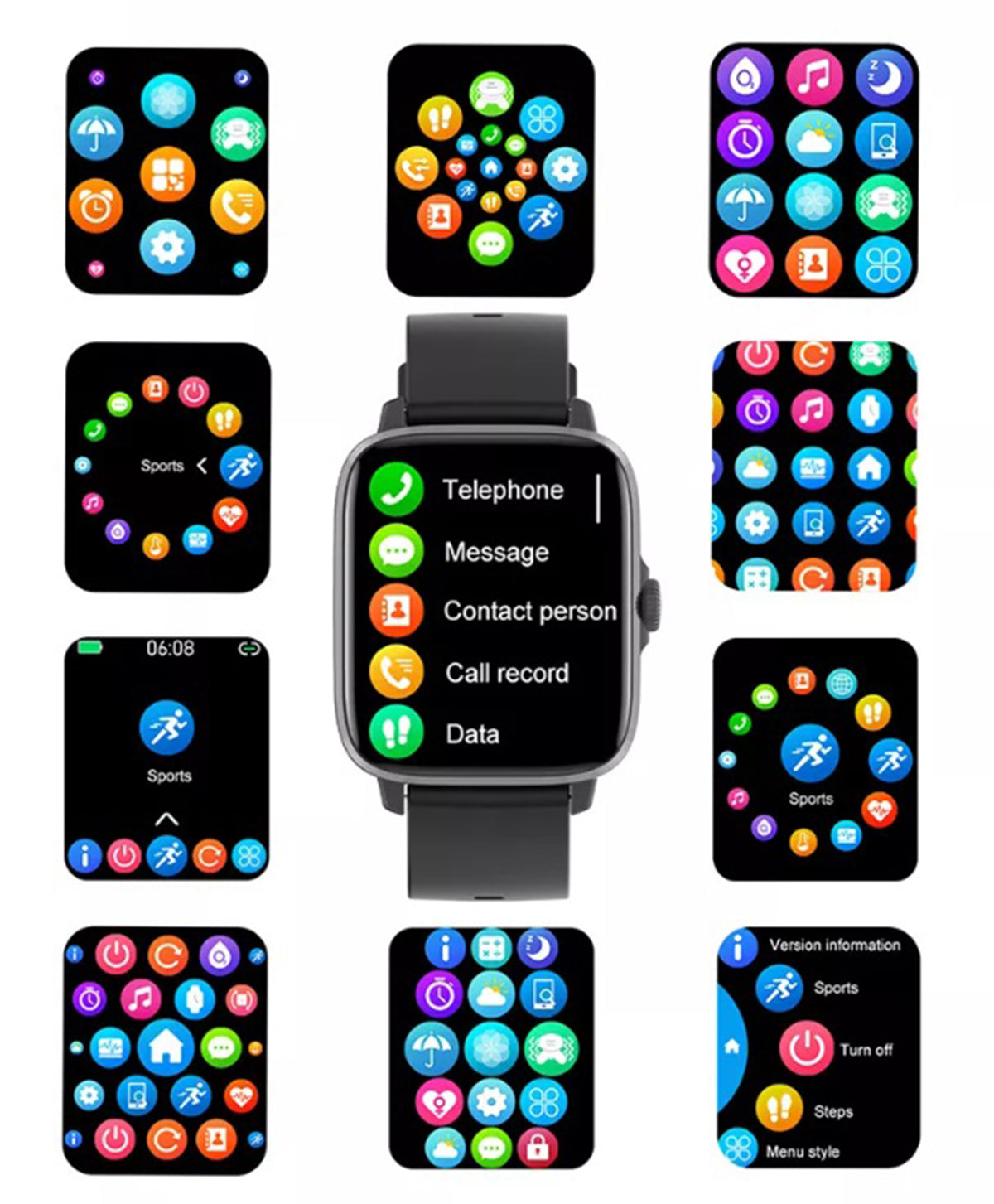 Reloj Inteligente Smartwatch Bluetooth DT102 pantalla 1.9 pulgadas