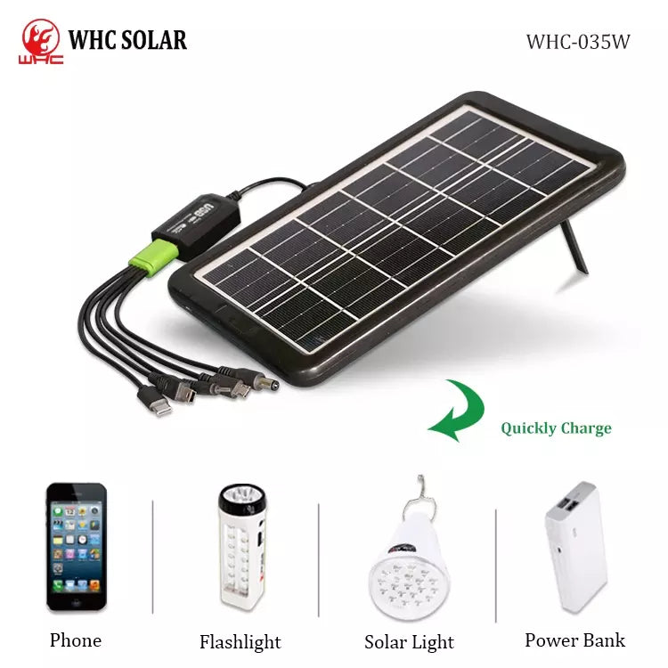 Panel solar portátil cargador múltiple 35W