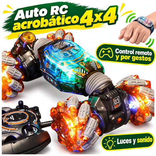 Auto RC Acrobático 4x4 de Doble Cara con Control por Gestos · imagen en castellano