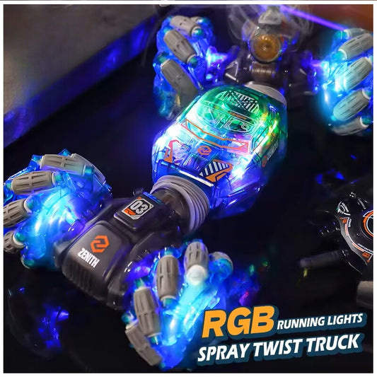 Auto Acrobático Doble Cara 4X4 RC Control Remoto Gestos 2.4G Color Verde