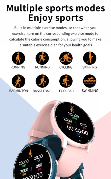 Smartwatch ZL02 deportivo rosado