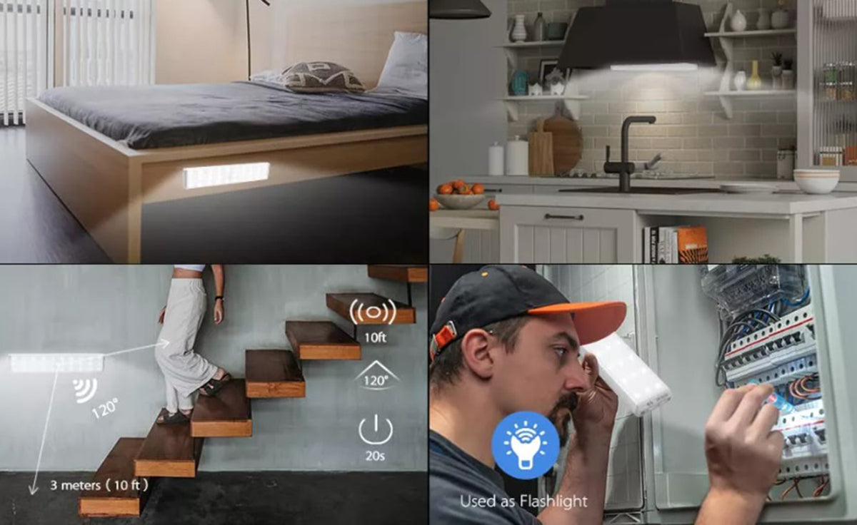 Barra Luz Led inteligente con sensor de movimiento Recargable