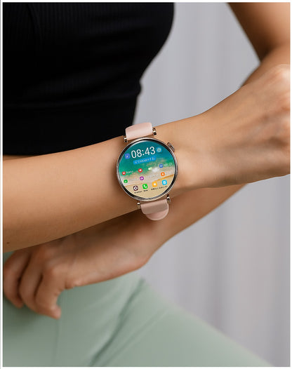 Reloj Inteligente DS5 Mini Mujer Estilo Salud con Doble Correa Silicona y Metálica Compatible IP68