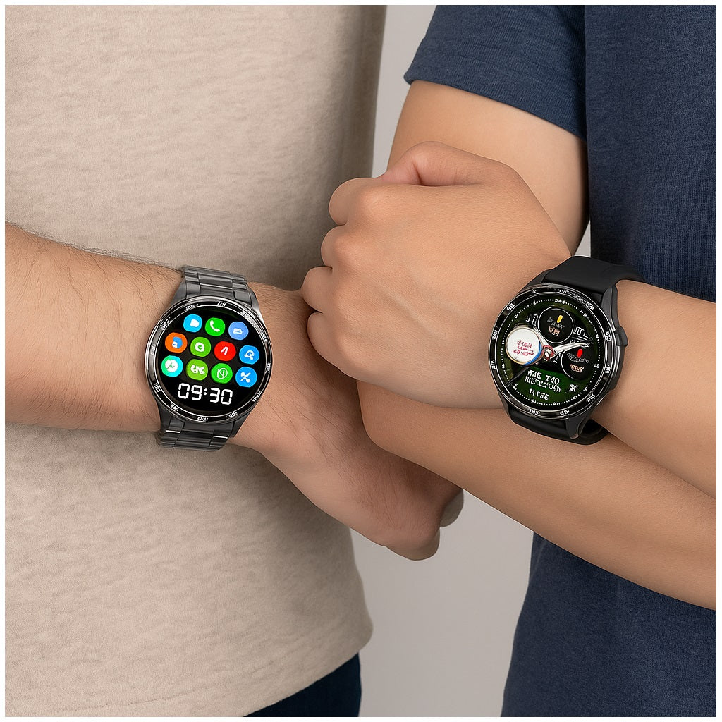 Smartwatch GT5 PRO Correa Metálica y Silicona Monitor Salud 247 Bluetooth Notificaciones Compatible