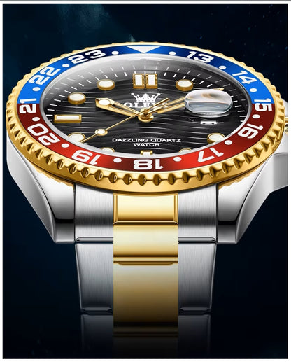 Reloj de Pulsera Hombre Deportivo y de Lujo Correa de Acero Inoxidable