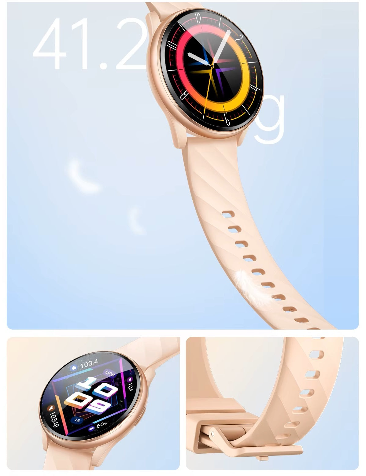 Reloj Inteligente Mujer Llamadas Bluetooth | Monitoreo de Salud | Multideporte | IP67 Notificaciones