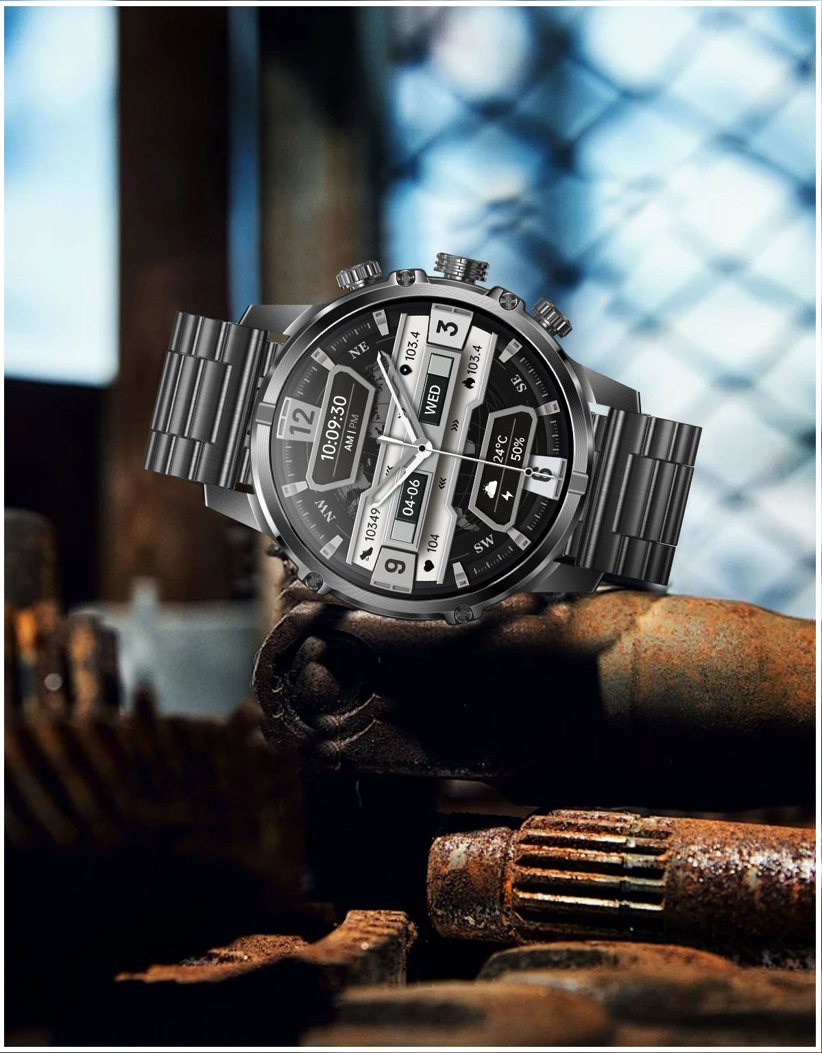 Smartwatch Deportivo Táctico AMOLED 1.75”  IP67, 600mAh, Bluetooth HD Compatible Android & iOS