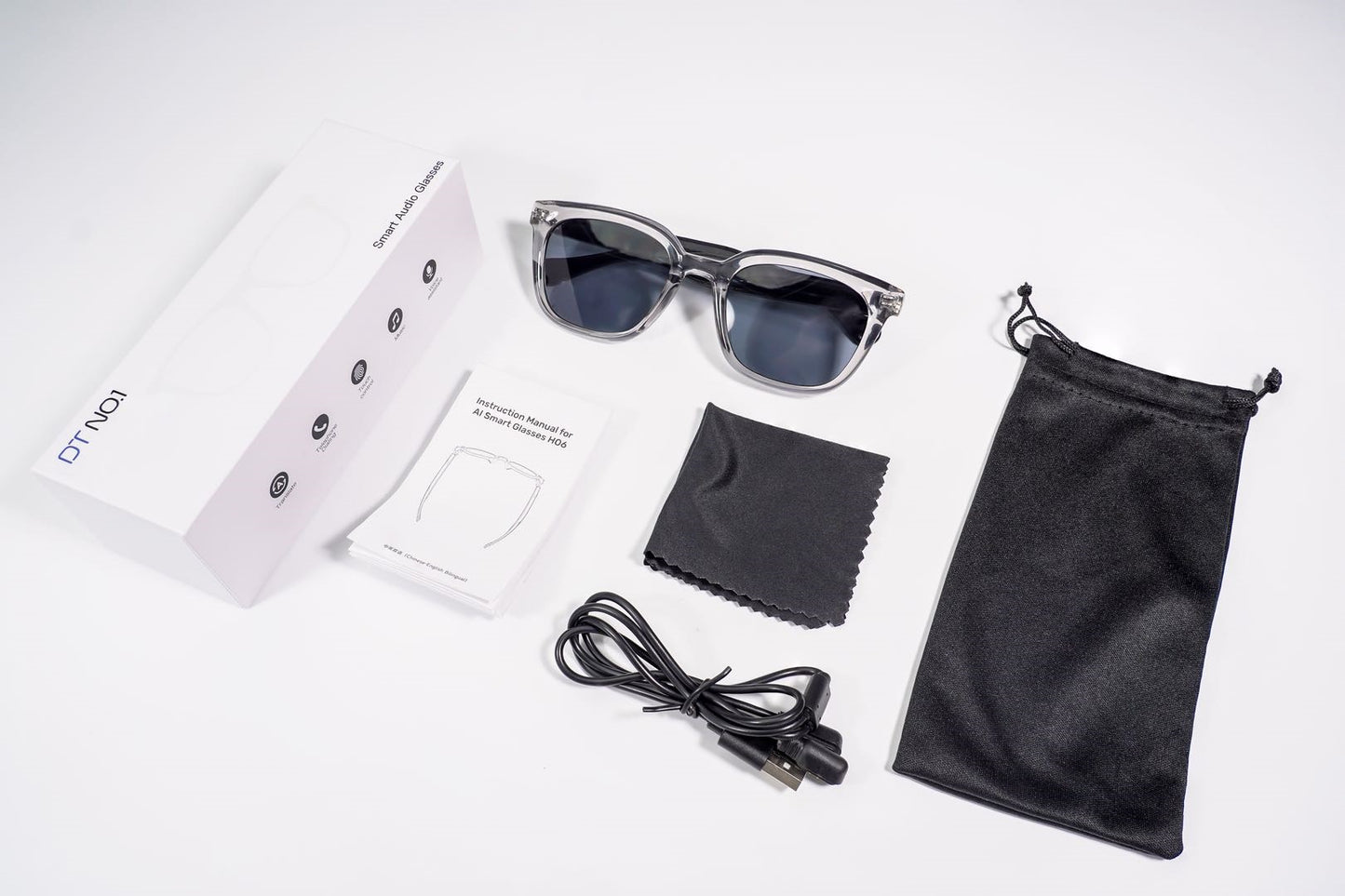 Lentes Inteligentes Bluetooth con Audio Integrado, Llamadas Manos Libres y Control Táctil