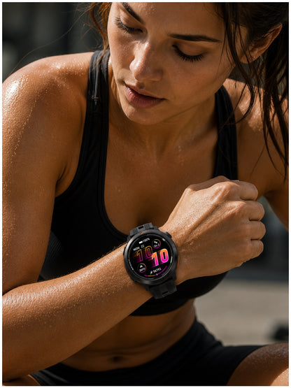 Smartwatch Deportivo DT G9 GPS Integrado Pantalla AMOLED 1.43" 466x466 Mapas Offline Llamadas Bluetooth Brújula 3ATM para Running Trekking y Outdoor