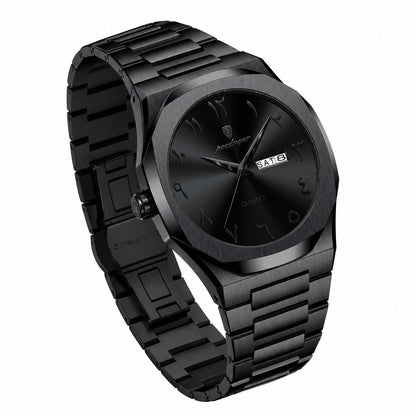 Reloj Analógico de Cuarzo para Hombre 41 mm con Calendario Día/Fecha, Acero Inoxidable, Resistente al Agua 3 ATM, Estilo Ejecutivo y Elegante para Uso Diario