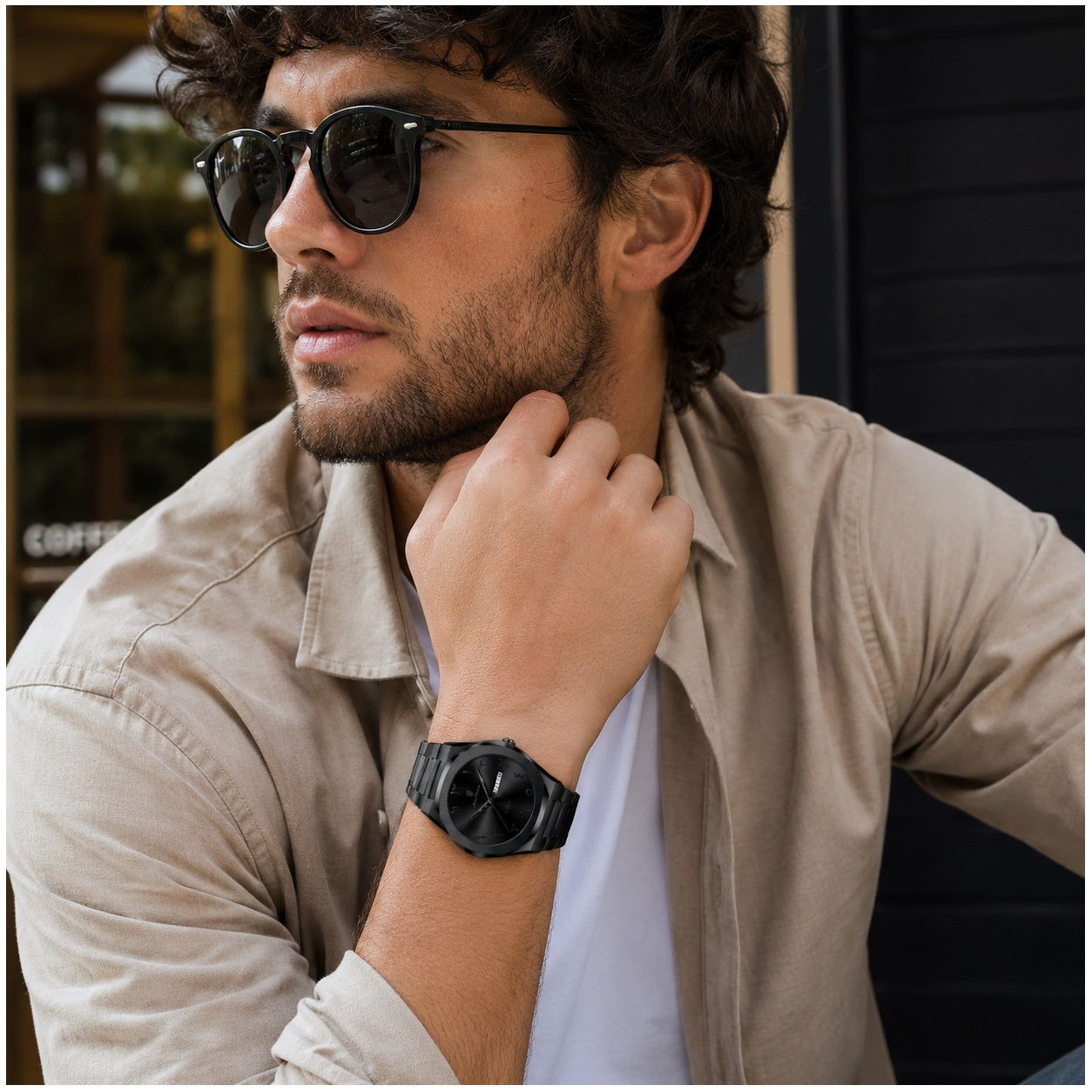 Reloj Analógico de Cuarzo para Hombre 41 mm con Calendario Día/Fecha, Acero Inoxidable, Resistente al Agua 3 ATM, Estilo Ejecutivo y Elegante para Uso Diario