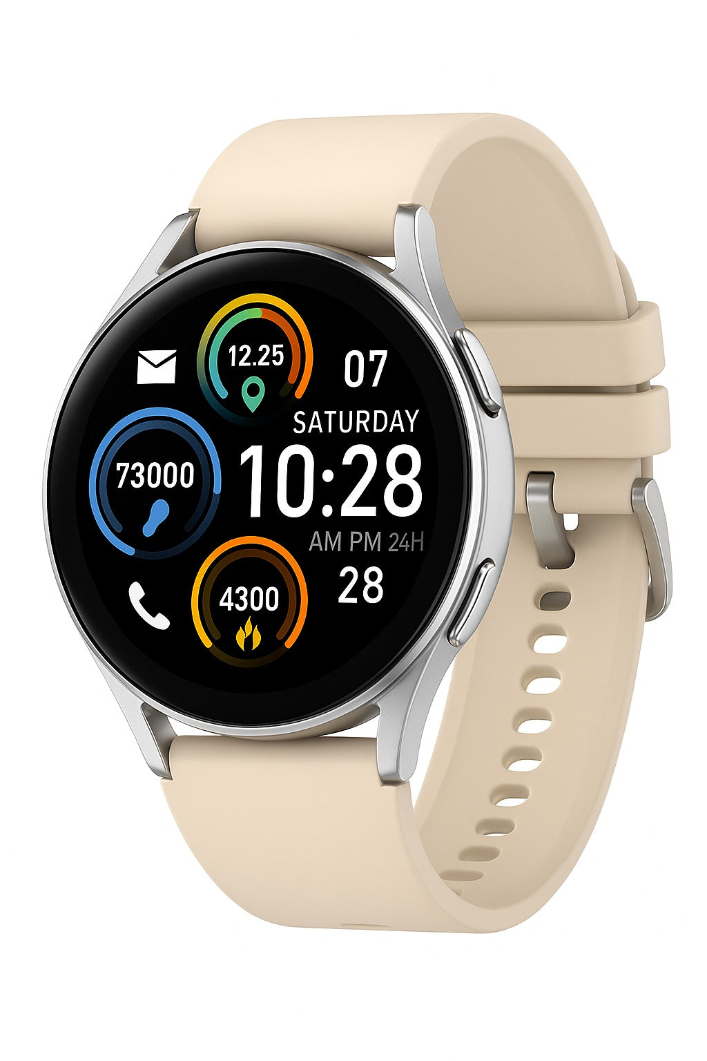 Smartwatch S37 Unisex Pantalla 1.28” Llamadas Bluetooth Salud Completa Deporte IPX8 Batería 5 Días Diseño Elegante y Versátil