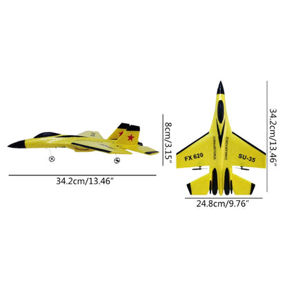 Avión a control remoto Planeador acrobático Teledirigido Amarillo
