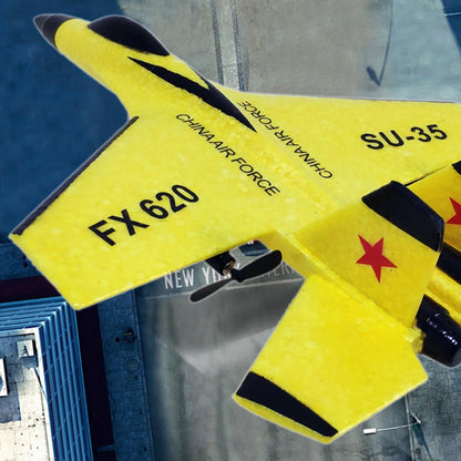 Avión a control remoto Planeador acrobático Teledirigido Amarillo