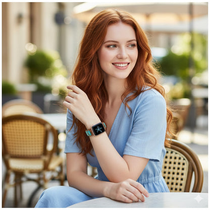 Correa Bohemia de Turquesa para Apple Watch (42/44mm) Diseño Artesanal, Piedras Naturales