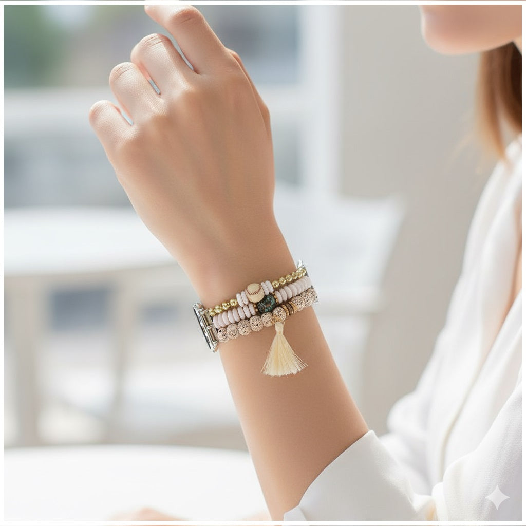 Correa Bohemia Joyería para Apple Watch 42/44 mm – Diseño Artesanal, Ajuste Cómodo Estilo Exclusivo