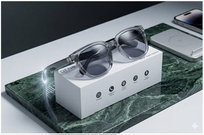 Lentes Inteligentes Bluetooth con Audio Integrado, Llamadas Manos Libres y Control Táctil