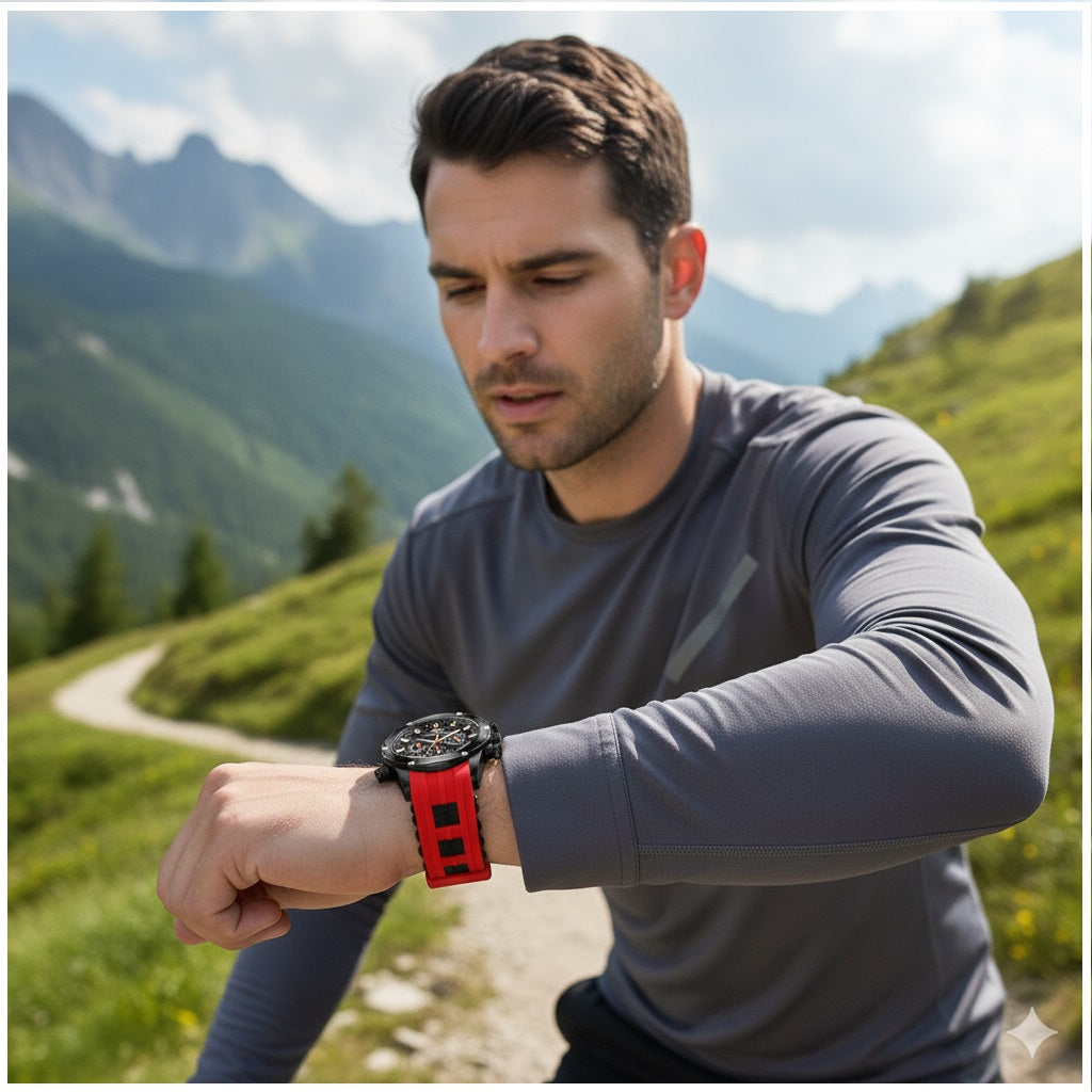 Reloj Deportivo de Lujo OLEV Acero Inoxidable Cuarzo Sumergible 30M