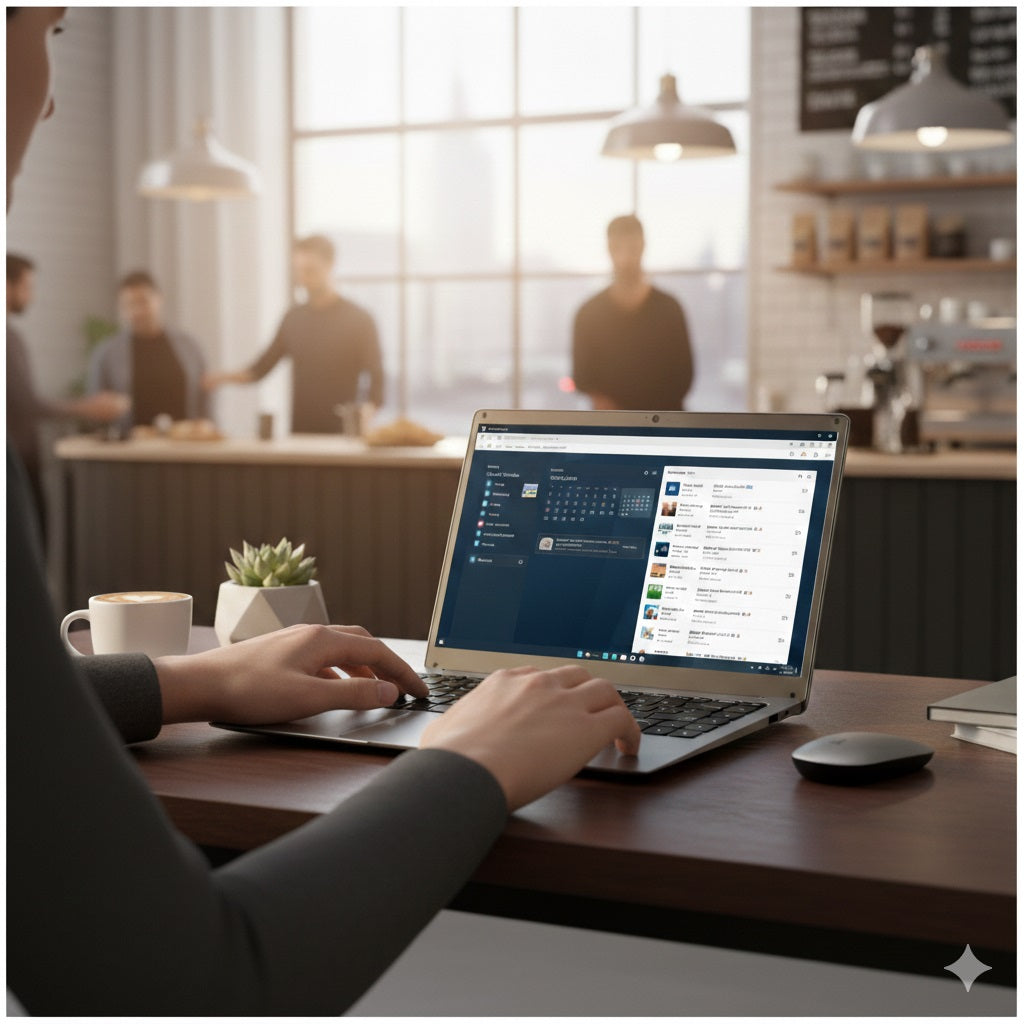 Notebook 14 pulgadas Intel Celeron N4000 6GB RAM 128 SSD ROM WINDOWS 10 PRO 9000 mAh Mouse Gratis