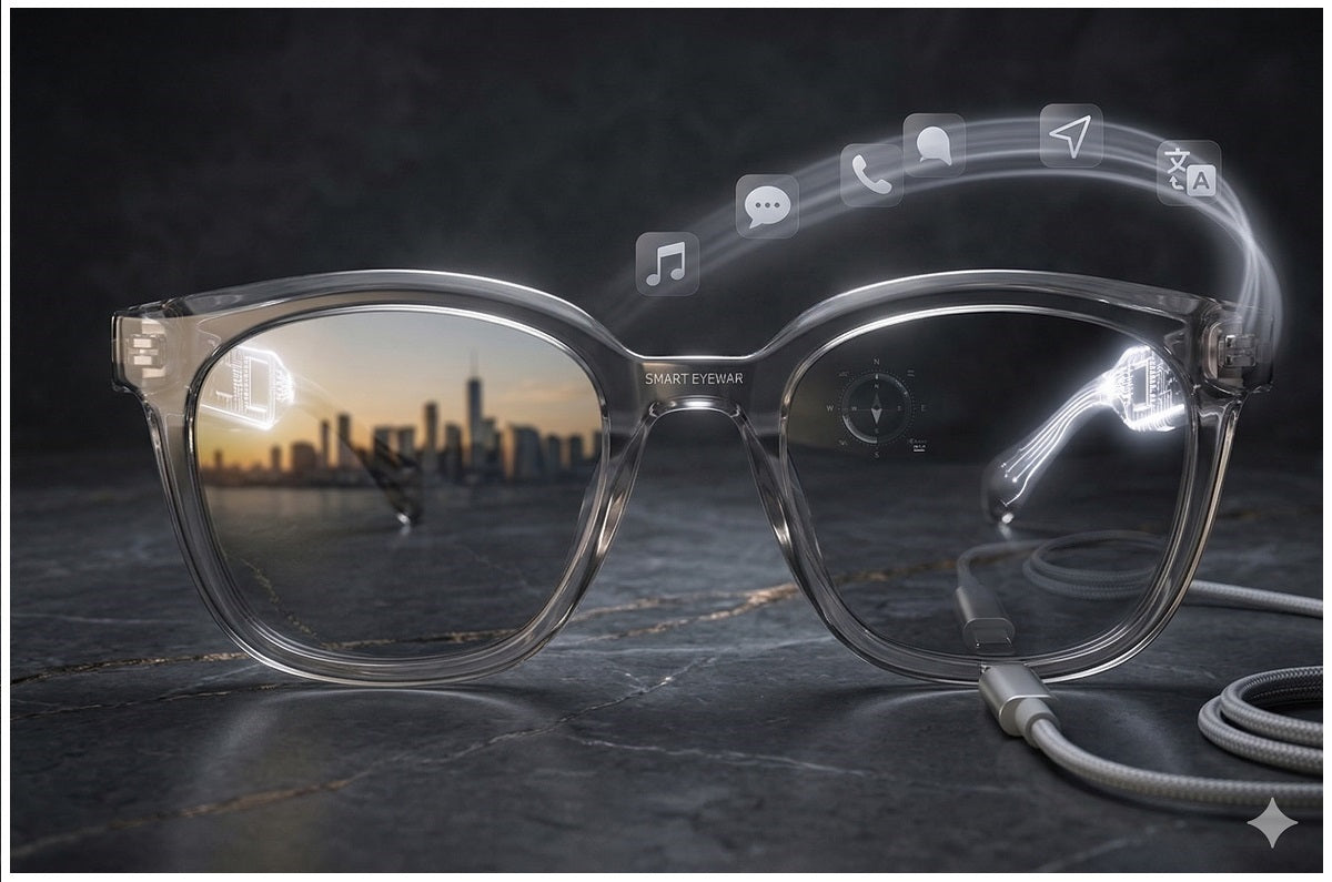 Lentes Inteligentes Bluetooth con Audio Integrado, Llamadas Manos Libres y Control Táctil