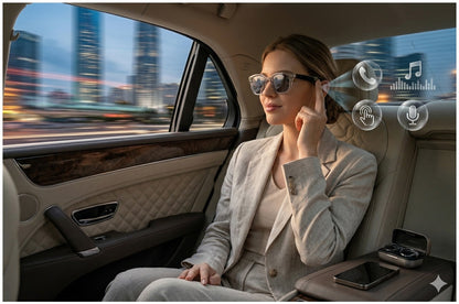 Lentes Inteligentes Bluetooth con Audio Integrado, Llamadas Manos Libres y Control Táctil