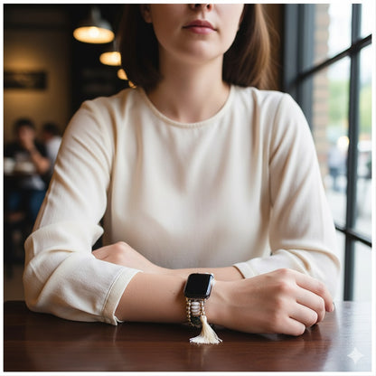 Correa Bohemia Joyería para Apple Watch 42/44 mm – Diseño Artesanal, Ajuste Cómodo Estilo Exclusivo