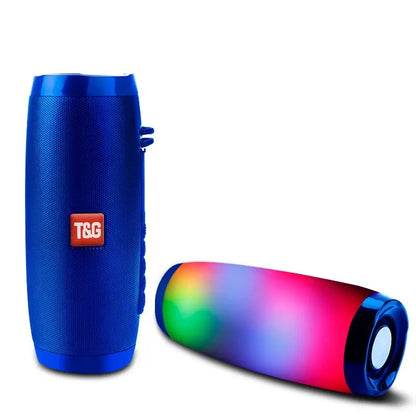 Parlante Portátil Bluetooth Altavoces inalámbricos Waterproof Luz LED Azul