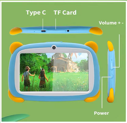 Tablet Infantil Educativa Android 13 Quad Core 1.5Ghz 2GB RAM 32 ROM 3000mAh 7 Pulgadas 2 Cámaras WIFI Bluetooth