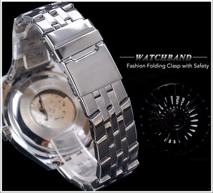 Reloj Automático Deportivo para Hombre Movimiento Mecánico Cronógrafo