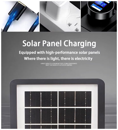 Kit Solar Sistema Iluminación LED Recargable Camping Emergencias USB