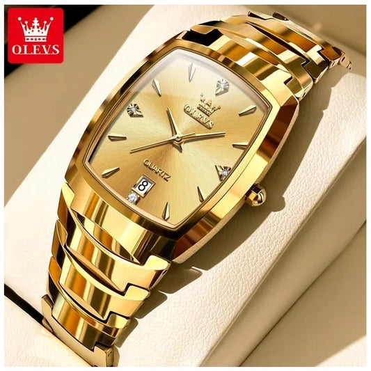 Reloj de Pulsera para Hombre Cuarzo Japonés, Resistente al Agua 30M