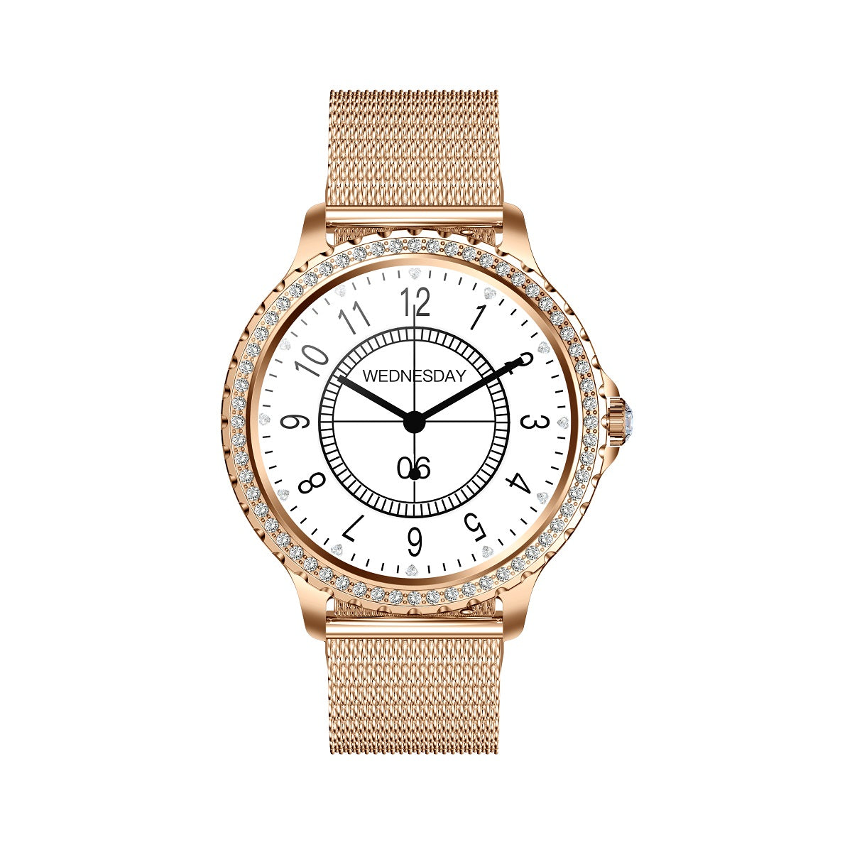 Smartwatch Elegante I58 para Mujer Llamadas Bluetooth Monitor de Salud IP67 Correa de Acero Milanesa