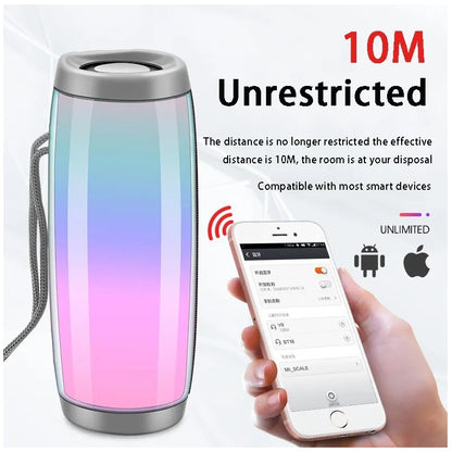 Parlante Portátil Bluetooth Altavoces inalámbricos Waterproof Luz LED Blanco