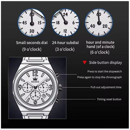 Reloj Multifuncional Estilo Manga Cuarzo  Impermeable y Luminoso