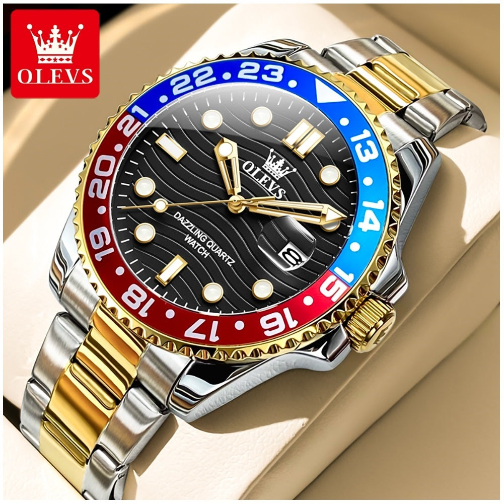 Reloj de Pulsera Hombre Deportivo y de Lujo Correa de Acero Inoxidable