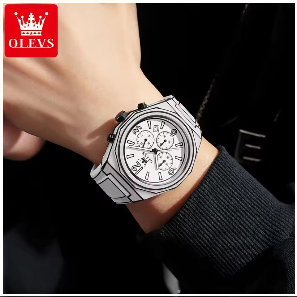 Reloj Multifuncional Estilo Manga Cuarzo  Impermeable y Luminoso