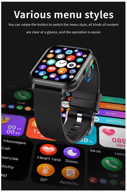 Reloj inteligente M12 de 1,83 pulgadas con respuesta a llamadas BT